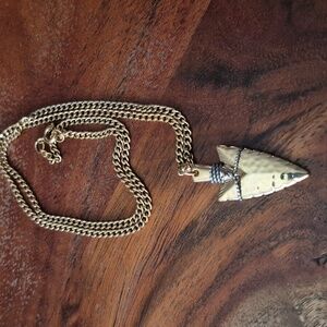 Gold and Silver Arrowhead Pendant Necklace